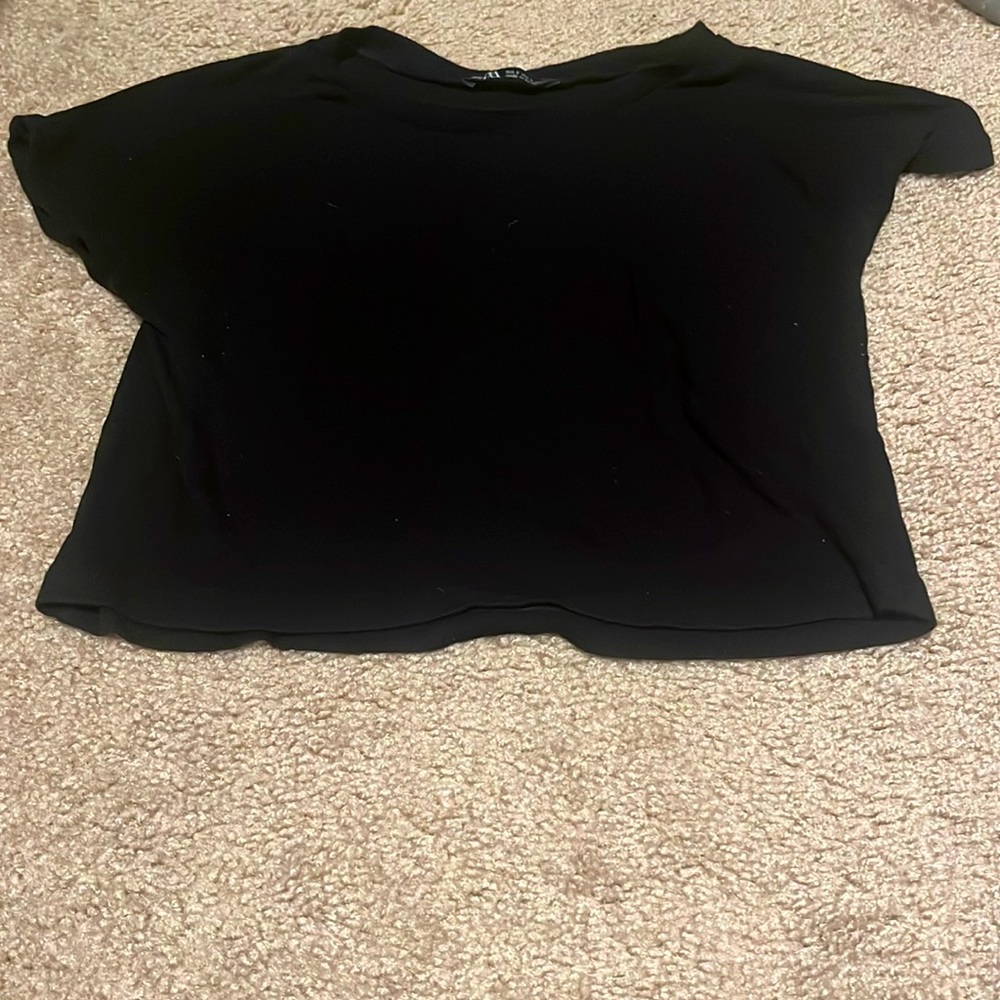Zara Black Crop Tee